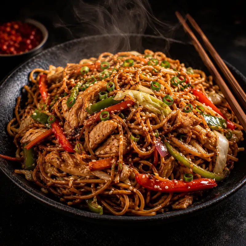 Veg Chow Mein — Noodles at Hamro Restaurant, Cincinnati, OH