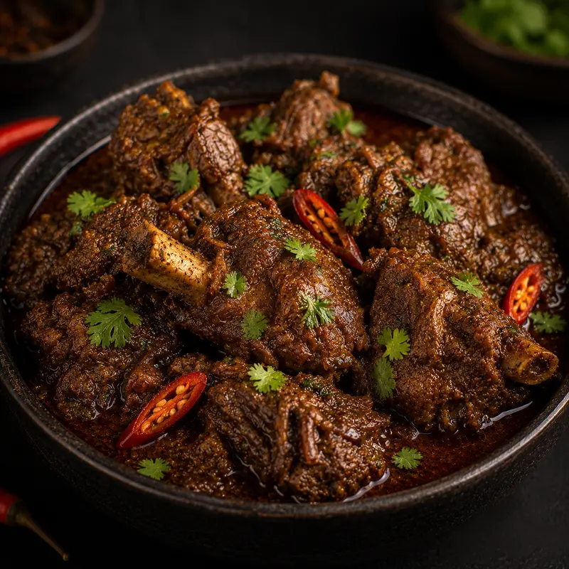Goat Curry — Lamb & Goat at Hamro Restaurant, Cincinnati, OH