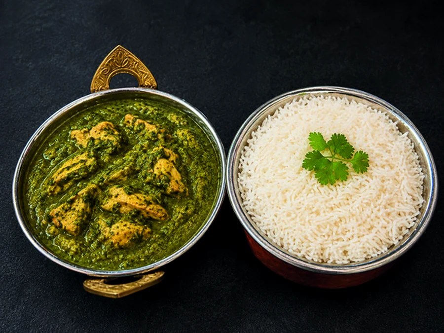 Lamb Saag — Lamb & Goat at Hamro Restaurant, Cincinnati, OH